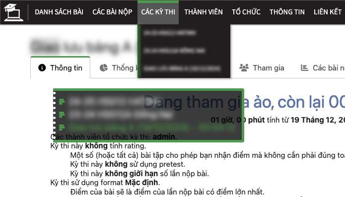 tham gia nhiều kỳ thi cùng lúc